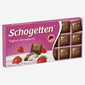 Шоколад <Schogetten> Yoghurt-Strawberry молоч из клубнич йогурта 100г Германия