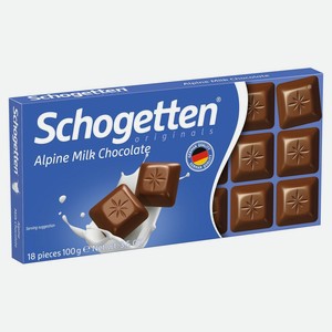 Шоколад <Schogetten Alpine Milk Chocolate> молочный 100г Германия