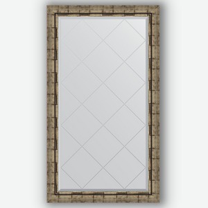 Зеркало с гравировкой в багетной раме Evoform серебряный бамбук 73 мм 73x128 см