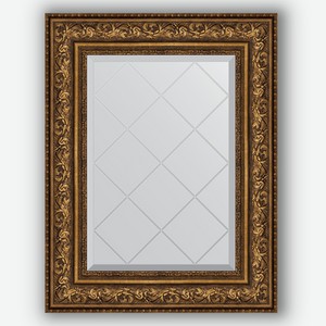 Зеркало с гравировкой в багетной раме Evoform виньетка состаренная бронза 109 мм 60x78 см