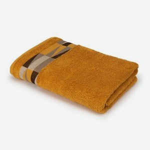Махровое полотенце Cleanelly Triangoli горчичное 70[130 см