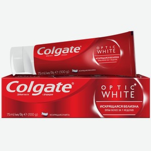 Зубная паста Colgate Optic White Искрящаяся мята отбеливающая, 75мл Китай