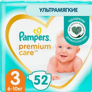 Подгузники Pampers Premium Care №3 6-10кг 52шт