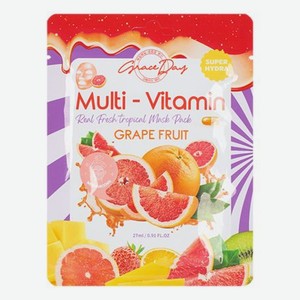 Тканевая маска с экстрактом грейпфрута Multi-Vitamin Grape Fruit Mask Pack 27мл