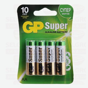 Батарейки GP Super 15A-BC4/BL4 АА 4 шт