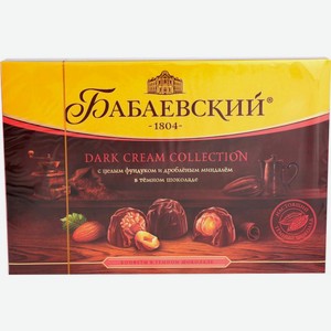 Конфеты Бабаевские Dark Cream Целый фундук и дробленый миндаль 200г
