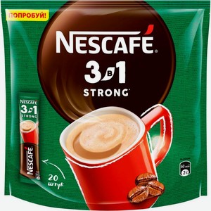 Напиток Nescafe 3в1 Strong кофейный крепкий 20х14.5г