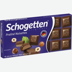 Шоколад Schogetten молочный с ореховой нугой 100г