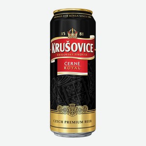 Пиво Крушовице Черне темное фильтрованное пастеризованное 4,1% 0,43л ж/б Хейнекен
