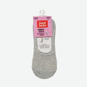 Подследники Good Socks трикотажные , с ажурной вставкой , SS19/8-1 , серые