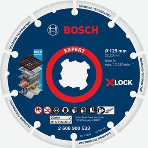 Алмазный диск Bosch X-LOCK, по металлу, 125мм, 22.23мм, 1шт [2608900533]