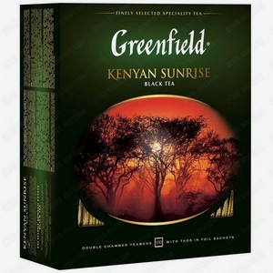 Чай GREENFIELD Kenyan Sunrise пакет черный 100п