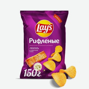 Картофельные чипсы Lay s Сливочный Лосось, 150 г