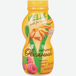 Продукт овсяный Velle ферментированный питьевой со вкусом малины, 250 мл, шт