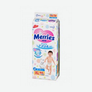 Подгузники Merries XL для детей 12-20 кг, 44 шт, шт