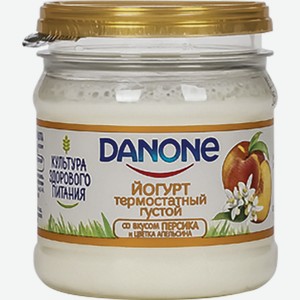 Йогурт термостатный Danone со вкусом персика и цветка апельсина 3,3%, 160 г