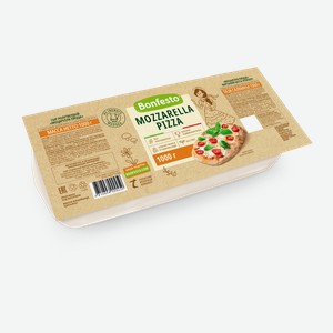 Сыр Bonfesto Моцарелла Pizza полутвердый фасованный 40%, 200гр
