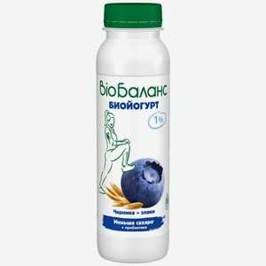Йогурт питьевой Bio Баланс со злаками 1%, 270 г