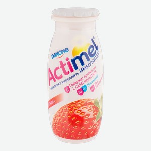 Продукт питьевой кисломолочный Actimel Клубника 2,5%, 100 мл, шт