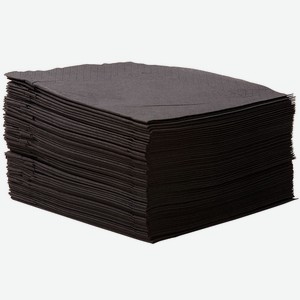 Салфетки Перышко Style черные, 2 слоя, 33х33 см, 50 шт, шт