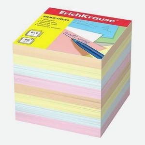 Бумага для заметок ErichKrause 4 цвета 9 х 9 х 9 см