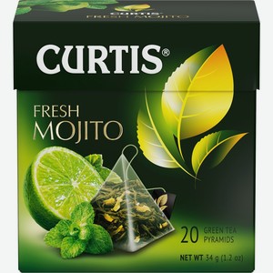 Чай зеленый CURTIS Fresh Mojito к/уп, Россия, 20 пир