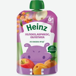 Пюре фруктовое Heinz Яблоко абрикос и облепиха с 6 месяцев пауч