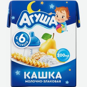 Каша молочно-злаковая Агуша Засыпай-ка груша-банан с 6 месяцев 2.7%