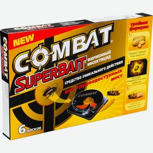 Ловушки для уничтожения тараканов Combat Super Bait, 6 шт в упаковке Южная Корея