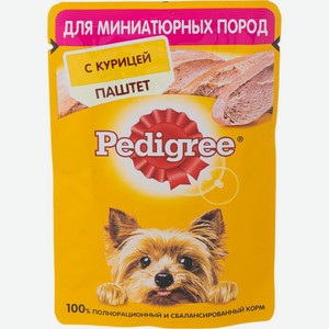 Корм Pedigree для взрослых собак миниатюрных пород паштет с курицей