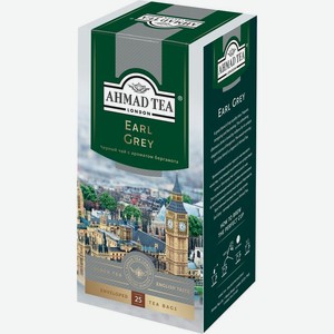 Чай черный AHMAD TEA Tea Earl Grey с ароматом бергамота байховый, 25пак