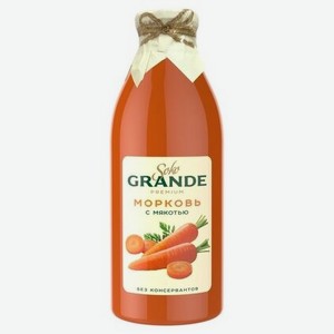 Нектар Soko Grande Premium Морковный с мякотью, 0,75 л, стеклянная бутылка