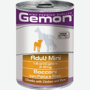 Корм для взрослых собак средних пород Gemon Dog кусочки с говядиной и печенью