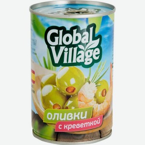 Оливки Global Village с креветкой 300г