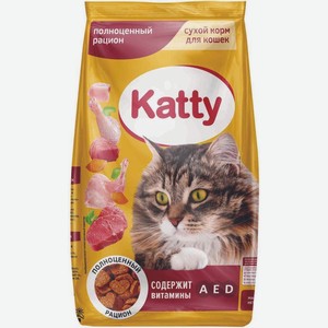 Корм Katty сухой для взрослых кошек 350г