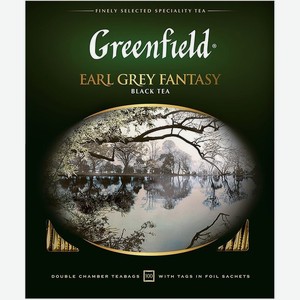 Чай Greenfield Earl Grey Fantasy черный с бергамотом 100х2г