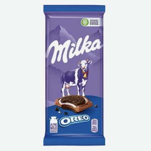 Шоколад МИЛКА молочный с печеньем орео со вкусом ванили 92г