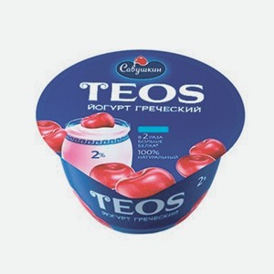 Йогурт TEOS 2% п/ст Вишня 140г