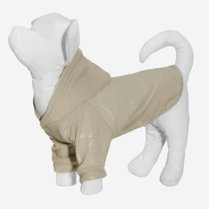 Yami-Yami одежда толстовка для собаки из флиса с принтом  Динозавры , бежевая (S)