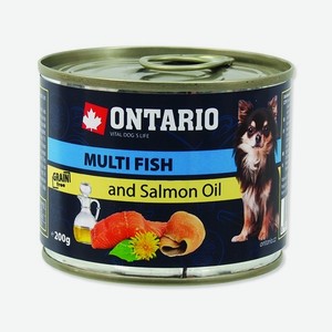 Ontario консервы для собак, рыбное ассорти (400 г)