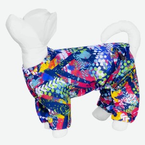 Yami-Yami одежда дождевик для собаки с рисунком «Абстракция», синий (M)