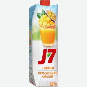Нектар Дж7 апельсин/манго/маракуйя 0.97л
