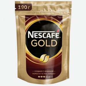 Кофе растворимый Nescafe Gold сублимированный , 190 г