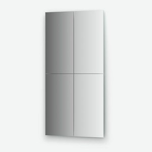 Зеркальная плитка с фацетом 5 мм - комплект 4 шт прямоугольник 30х60 см, серебро Evoform