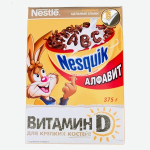 Готовый завтрак Nestle Nesquik Алфавит шоколадный, 375 г