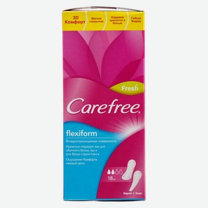 Прокладки ежедневные Carefree FlexiForm Fresh, 18 шт, шт