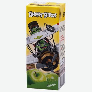 Нектар Angry Birds Яблоко с мякотью, 0,2 л, шт