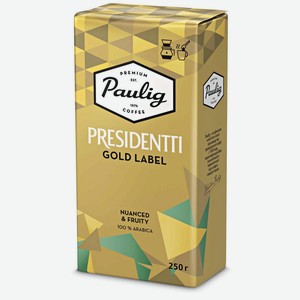 Кофе молотый Paulig Presidentti Gold Label жареный, 250 г