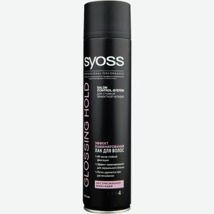Лак для волос Syoss Gloss Hold Эффект ламинирования экстрасильная фиксация, 400 мл, шт