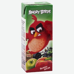 Нектар Angry Birds Яблоко-персик с мякотью, 0,2 л, шт
